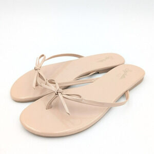 Seychelles Wish List Women's Bow Thong Flip Flops Sandals Beige Size US9.5